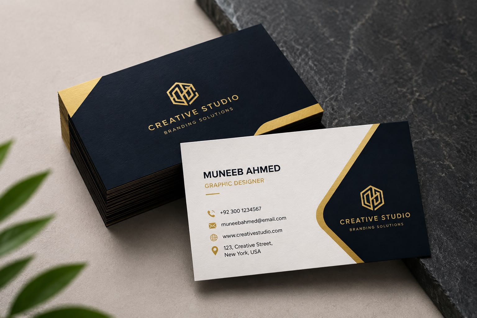 Premium visiting card printing samples for businesses